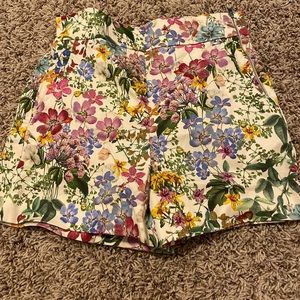 Zara floral shorts